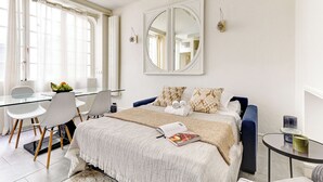 Apartment, Non Smoking, Kitchen | Living area - Stylish 1BR by Luxembourg Garden (Paris)