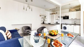 Apartment, Non Smoking, Kitchen | Living area - Stylish 1BR by Luxembourg Garden (Paris)