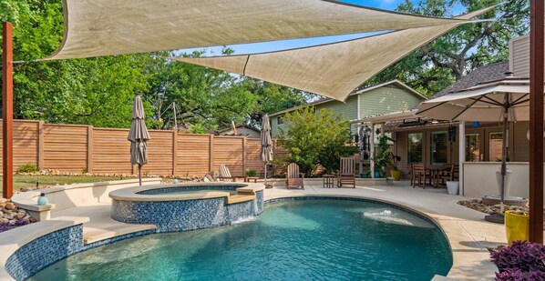 Outdoor pool, a heated pool