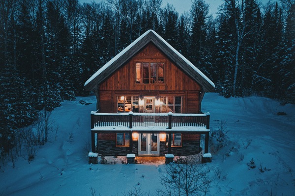 Façade en hiver