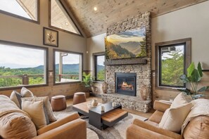 Smart TV, fireplace, video games