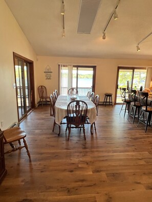 Dining - Lakefront home on Leavitt Bay, with private beach, dock, and an amazing view (Freedom)