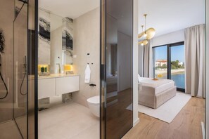Villa, 4 Bedrooms, Smoking, Private Pool | Bathroom - Luxury Seafront Villa Noles With Heated Pool, Jacuzzi, EV Near Zadar (Sukosan)