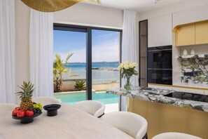 Villa, 4 Bedrooms, Smoking, Private Pool | Dining - Luxury Seafront Villa Noles With Heated Pool, Jacuzzi, EV Near Zadar (Sukosan)