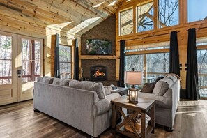 Smart TV, fireplace, printers