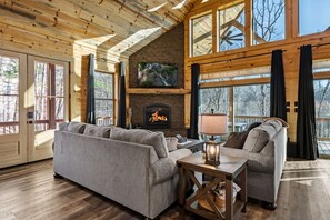 Smart TV, fireplace, printers