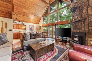 TV connectée, cheminée