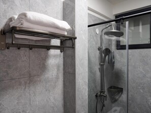 Towels, soap, toilet paper