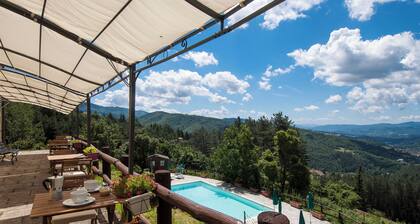 Is a "terrace on Casentino" placed at an ideal altitude, seven hundred meters.