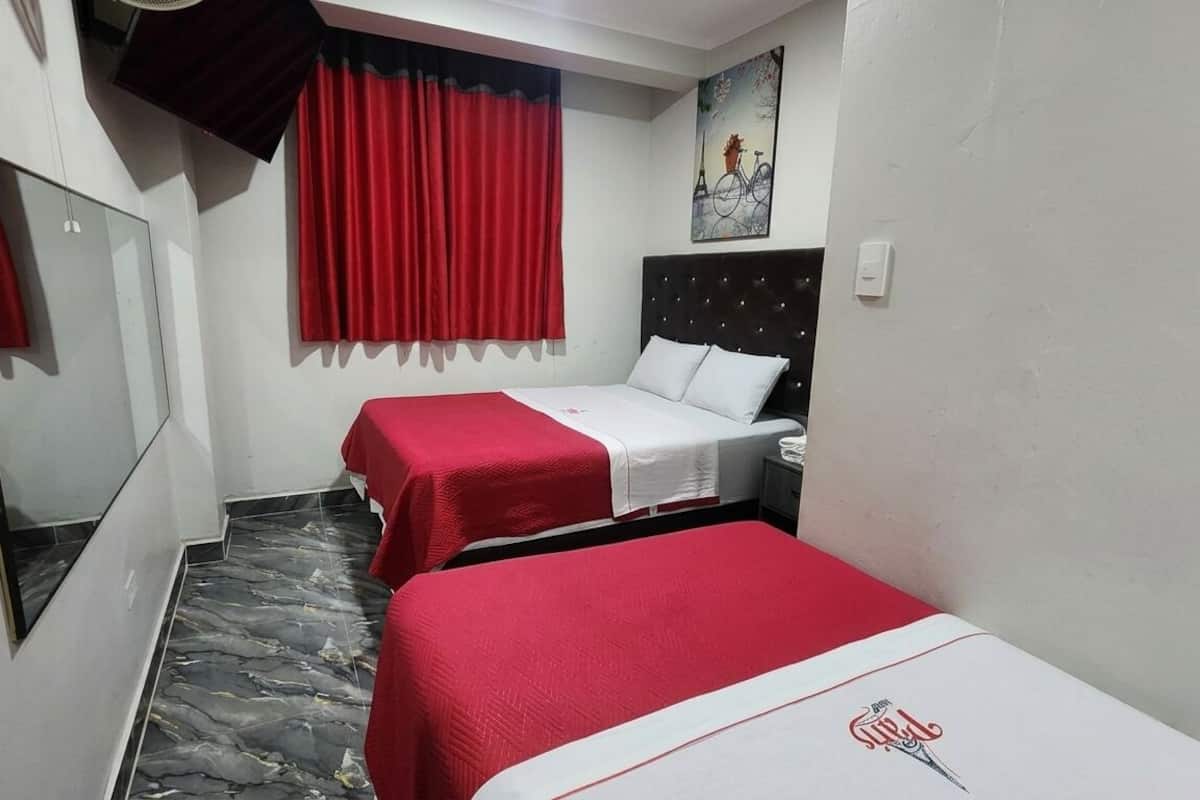 Family Twin Room, 2 Queen Beds, City View | Egyptian cotton sheets, premium bedding, down comforters