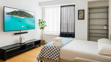 1 soverom, strykejern/-brett, wi-fi (inkludert) og sengetøy