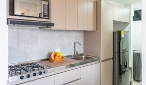 Appartement Confort, vue ville | Cuisine privée