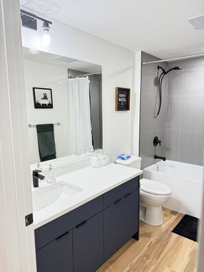 Towels, soap, toilet paper