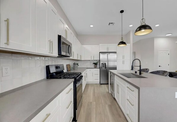 Microwave, oven, stovetop, dishwasher