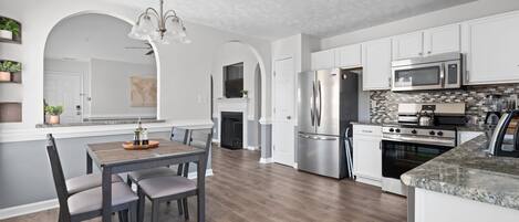 Microwave, oven, stovetop, dishwasher