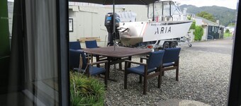 Group accommodation ,large living area, 
Boat parking, 1 minute from town