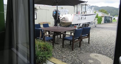 Group accommodation ,large living area,
Boat parking, 1 minute from town