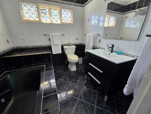 Towels, soap, toilet paper