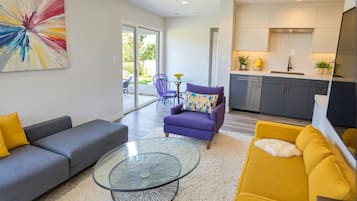 Apartment, 1 Bedroom | Living area | 55-inch Smart TV with digital channels, Netflix, streaming services