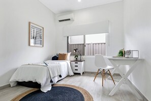 4 bedrooms, iron/ironing board, travel crib, WiFi