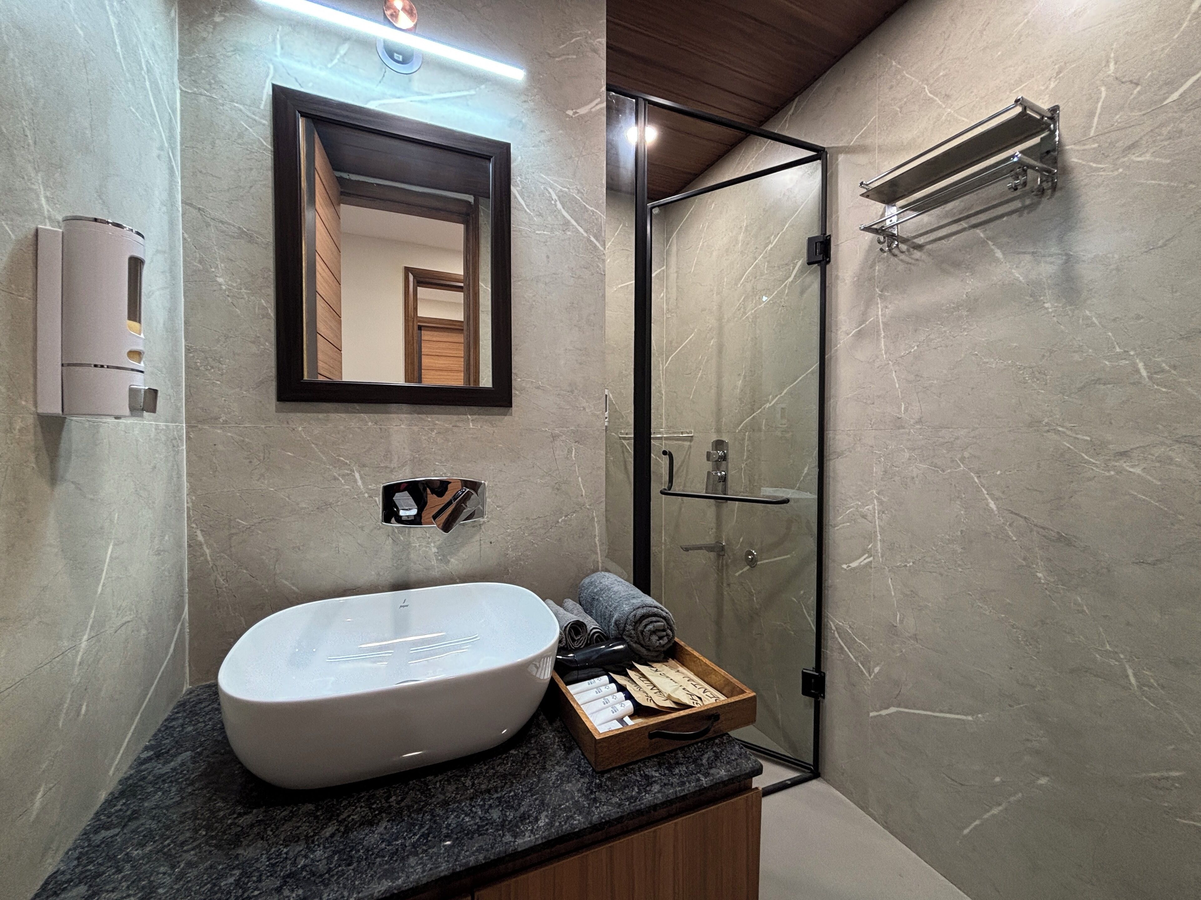 Studio, City View | Bathroom | Shower, free toiletries, towels, soap