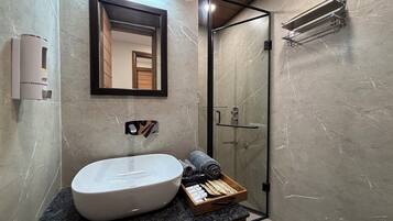 Studio, City View | Bathroom | Shower, free toiletries, towels, soap