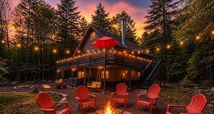 Chalet Lake Harmony Hot tub Fireplace Pool Table Private Beach Walkable to Lake