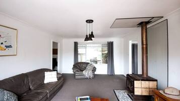 Télévision, cheminée