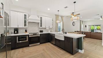 Microwave, oven, stovetop, dishwasher