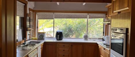 Microwave, oven, stovetop, dishwasher