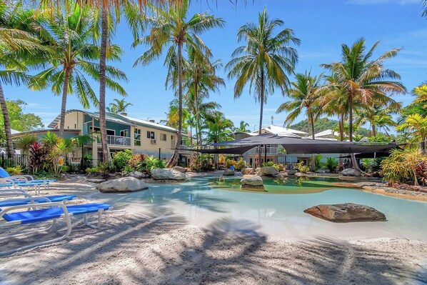 Outdoor pool, a heated pool