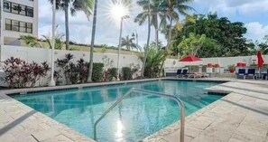 Outdoor pool, a heated pool