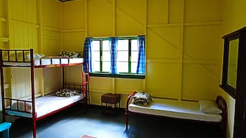 Economy Shared Dormitory, Garden View | Desk, bed sheets