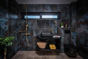 Sèche-cheveux, savon, papier toilette