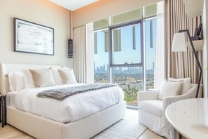 Family Apartment, 1 Bedroom, Balcony, City View | 1 bedroom, in-room safe, iron/ironing board, cribs (free) - Bloomfields 1BR Azizi Farhad Burj View (Dubai)