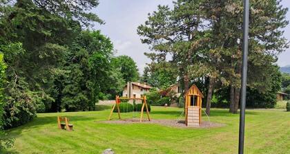 Scenic flat in the Villongo Castle park near the Iseo lake