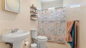 Hair dryer, towels