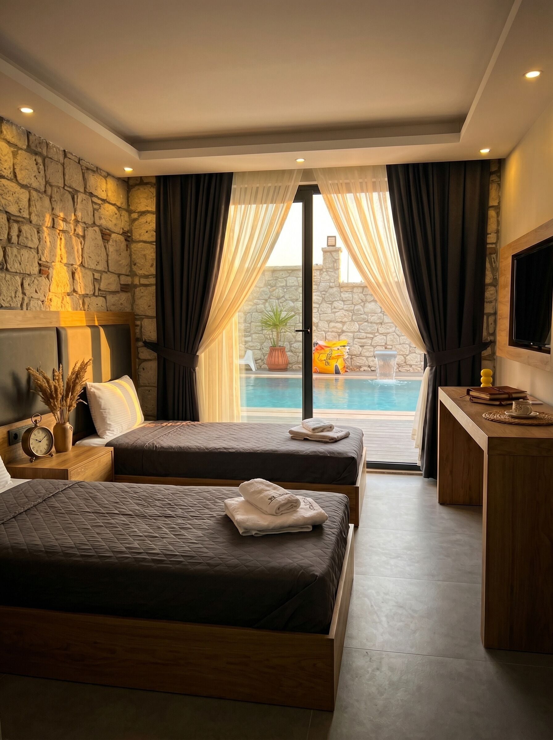 Deluxe Twin Room | Iron/ironing board, free WiFi