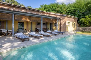 A heated pool