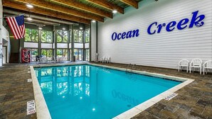 Indoor pool, a heated pool - Oceanfront Resort Condo with Relaxing Pool Hot Tub (Myrtle Beach)