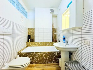 Bruser, hårtørrer, bidet, håndklæder