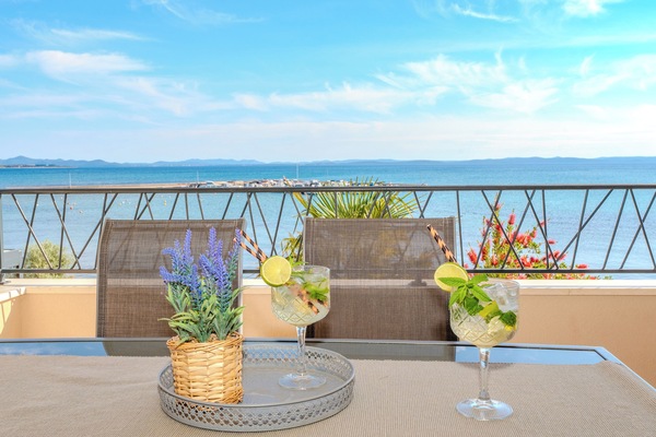 Blick vom Balkon