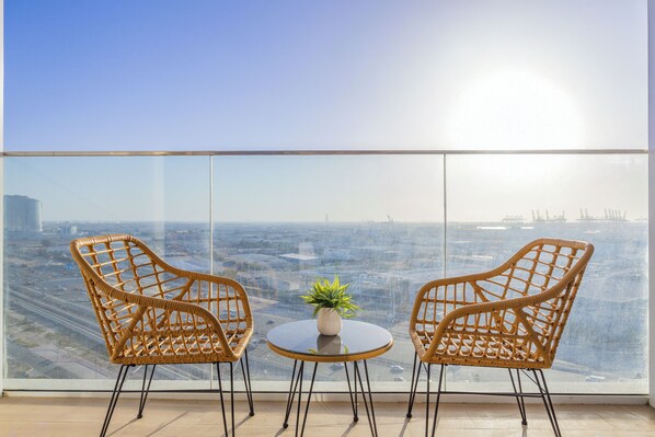 Balcony view - Bloomfields Cozy Stu in Alexis Tower (Dubai)