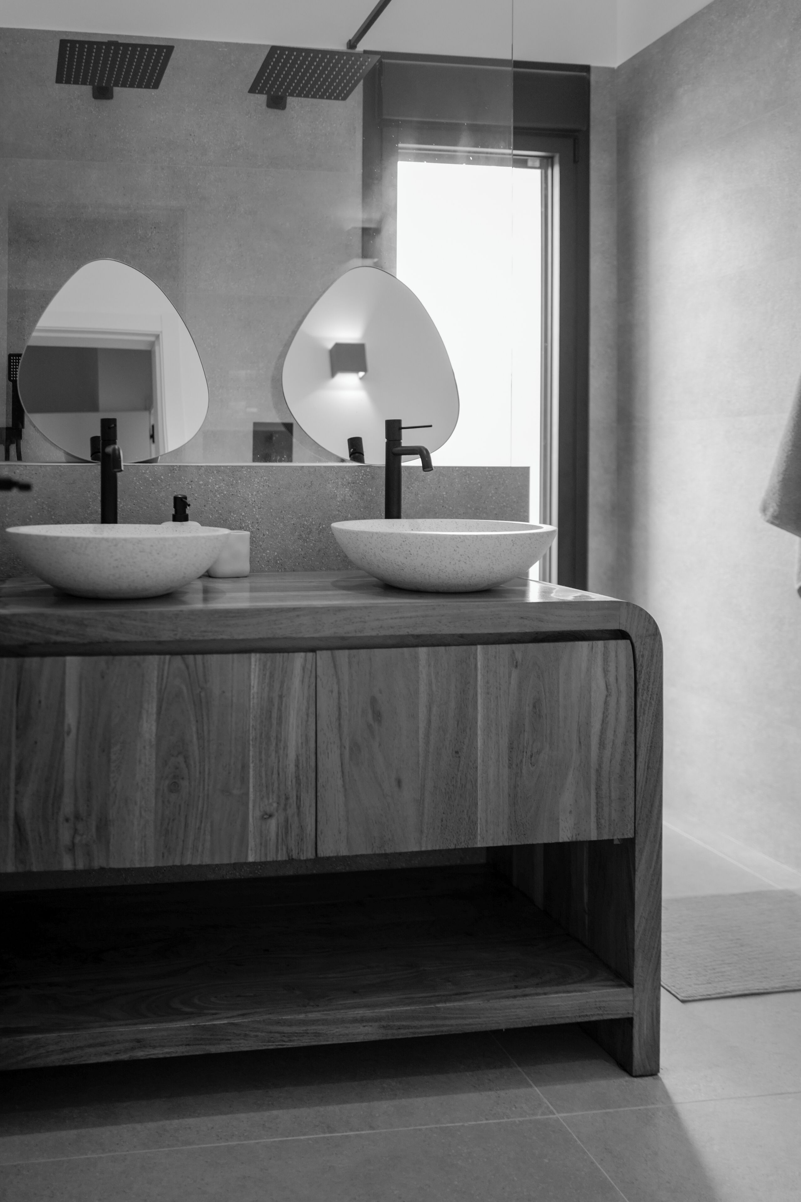 Hair dryer, towels, toilet paper