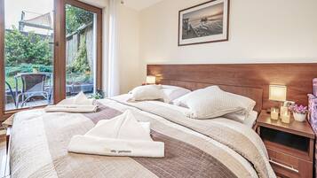Familienapartment | 1 Schlafzimmer, Verdunkelungsvorhänge, Bügeleisen/Bügelbrett