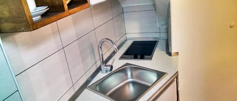Estúdio | Cozinha americana privada | Chaleira elétrica, torradeira