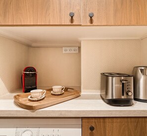 Espressomaskin og vannkoker