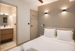 Blackout drapes, iron/ironing board, travel crib, free WiFi