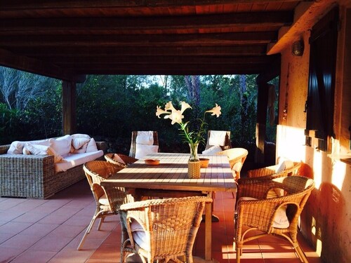 Villa on the sea Sardinia Capo Coda Cavallo with beach Cala Suaraccia at 200 Mt