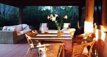 Villa on the sea Sardinia Capo Coda Cavallo with beach Cala Suaraccia at 200 Mt